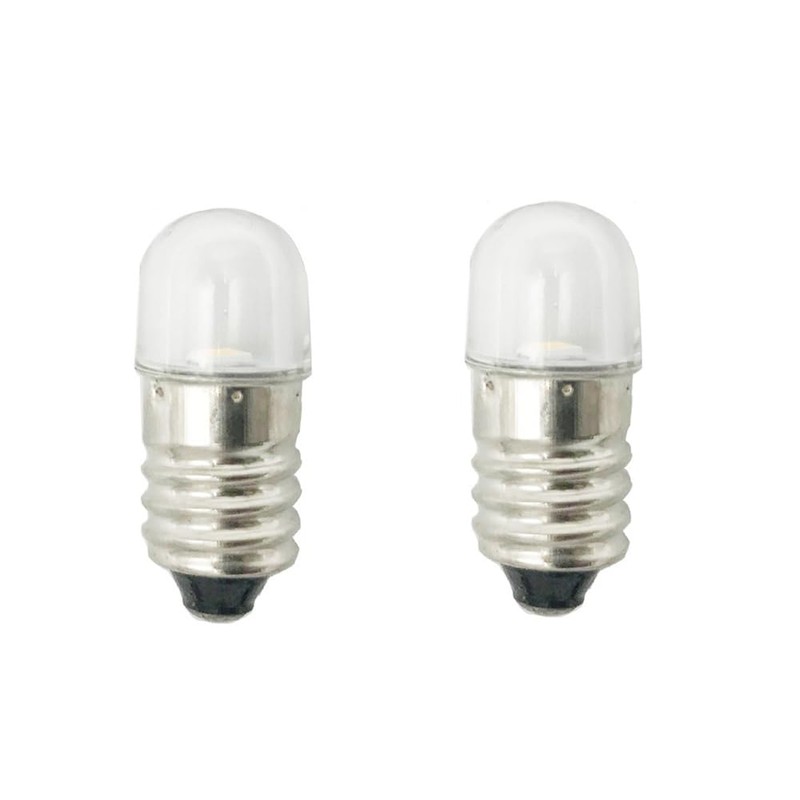 10pcs E10 LED Bulbs 12V Cool White E10 Miniature Screw