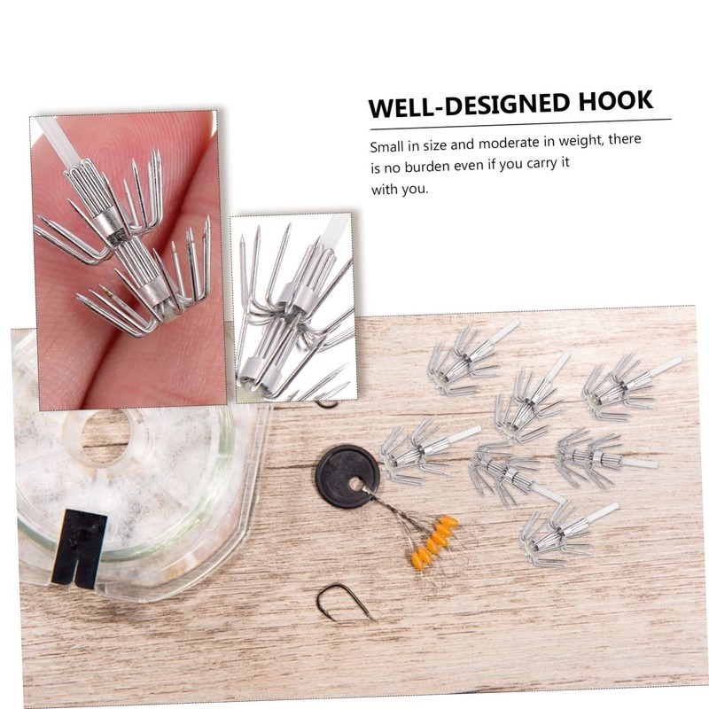WOONEKY Night Fishing Essential Pcs Stainless Steel Umbrella Hook Fluorescent