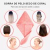 XIUDOU Toalla Gorro Microfibra Kawaii Secado Rapido Cabello Turbant