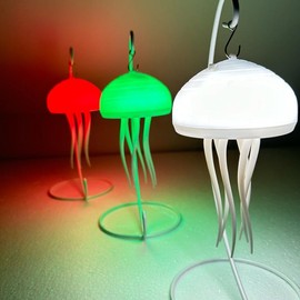 Floating Dynamic Jellyfish Lamp for Home and Office Decor - USB Cord Included - Color: White