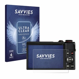 Savvies 6 x Screen Protectors Compatible with Canon PowerShot G7 X Mark III Ultra Transparent