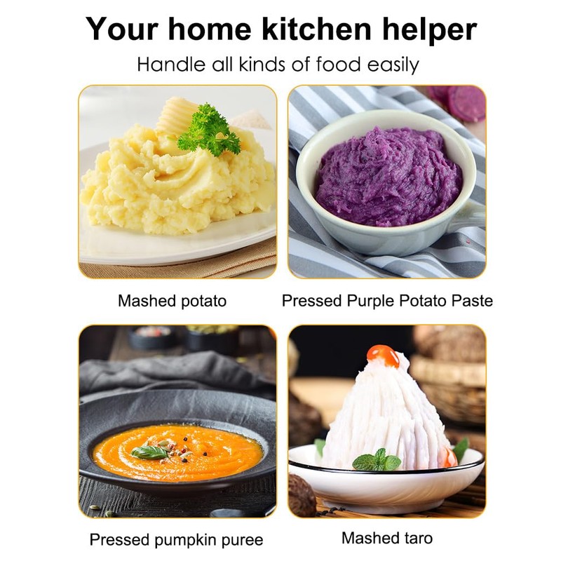 AKOAK 1 Pack Stainless Steel Potato Masher, Creative Mash Press,