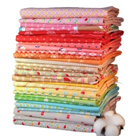 Heart and Home Fabrics Lori Holt Fabrics 10 Mixed Scrap Fat Quarters for Riley Blake, 2 12 Yards Total, 100 Cotton