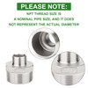 TAISHER 2PCS Cast 304 Stainless Steel Hex Nipple, Reducer Pipe