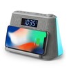 i-box Alarm Clocks Bedside, Alarm Clock with Wireless Charging, Bluetooth