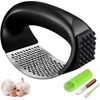 Garlic Press, Upgrade Garlic Mincer Stainless Steel Garlic Press Rocker,