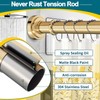 Gold Tension Shower Curtain Rod 36-84 Inch(3-7ft) Never Rust No