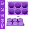 SAGOOITS 2 Pcs 6-Cavity Silicone Egg Molds for Oven Baking,