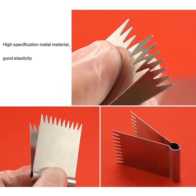 11-Piece Stainless Steel Pottery Texture Clip Set for Clay Modeling