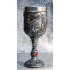 Medieval Castle Jostling Knights On Horse King's Tournament Wine Goblet