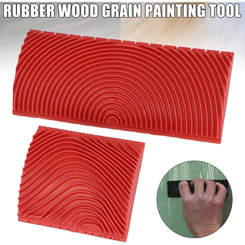 Wood Graining DIY Tool Set,Wood Pattern Brushing Roller Embossed Wall