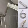 Iriber Brushed Nickel Shower Faucet Set 8-inch Rainfall Head Combo