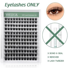 YOULUCK 5D Lash Clusters Individual Lash Extensions Layered Fluffy Eyelashes Waterproof and Windproof Long-Lasting Lashes with Ultra-Thin Band Makeup For Girls Beginner Friendly:_Only Lash - Puff