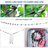 Portable Clothesline,Retractable Clothesline For Travel With 12 Wire Clips For