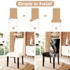 FOREVER QUEEN Black Gold Marble Chair Covers Set of 6,