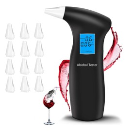 Breathalyzer, Portable Alcohol Tester with LCD Digital Display, High Accuracy Alcohol Detector Auto Power Off