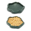 SLSON Small Reptile Feeder Terraium Bowl Plastic Shallow Reptile Feeder