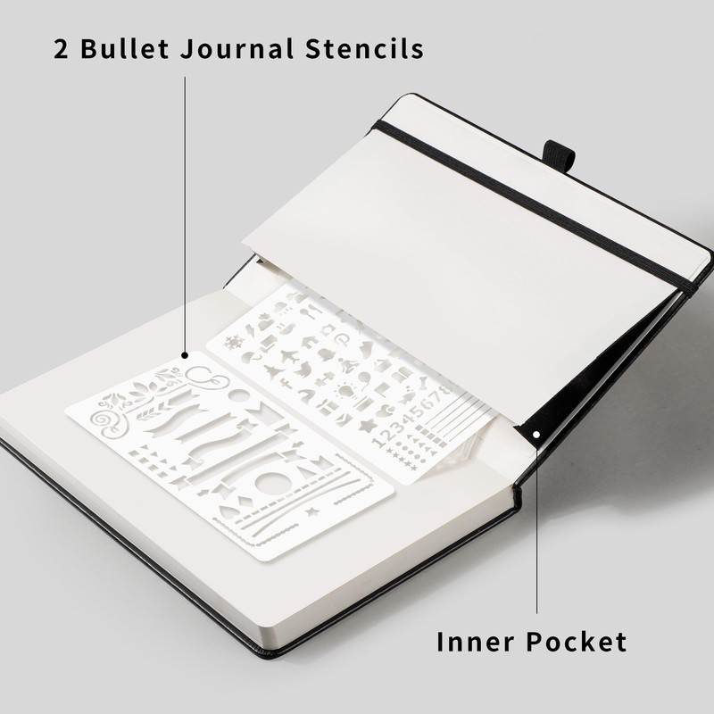 RETTACY Notebook A5 Dotted Bullet Dot Grid Journal with 192