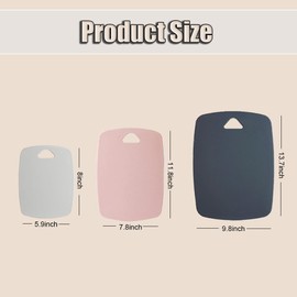 3Pack Chopping Board, Chopping Boards for Kitchens with Handle, BPA Free, Dishwasher Safe Cutting Boards, Multicolor Chopping Board Set for Fruit Meat - (Pink)