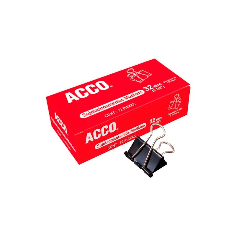 ACCO Brands Sujetadocumentos Medio, 12 Piezas. P2463