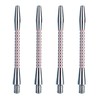 WINMAU Black, Pink and Silver Aluminium Dart Shafts (Stems) in