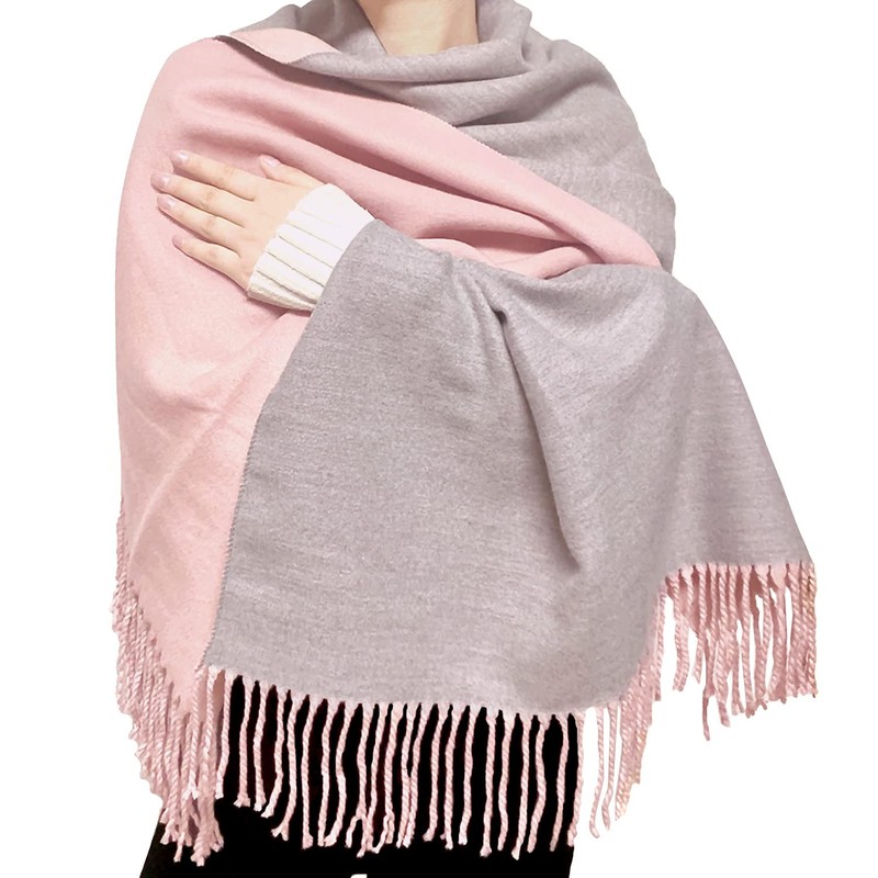 Woogwin Winter Cashmere Scarf Wool Pashmina Shawls for Women Long