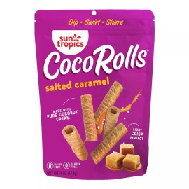 Sun Tropics  Coco Rolls Salted Caramel Rolled Coconut Wafer  4 Oz
