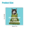 12 Month Cat Calendar 2025, Funny Monthly Paper Planner Wall