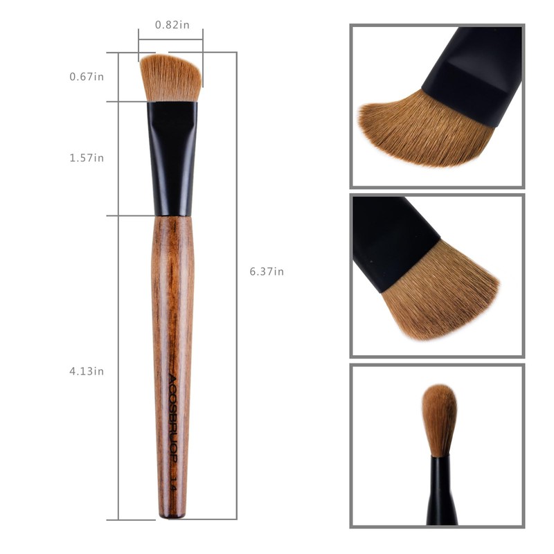 Foundation Brush, ACOSBRUOP Professional Angled Foundation Brush for Powder, Foundation,