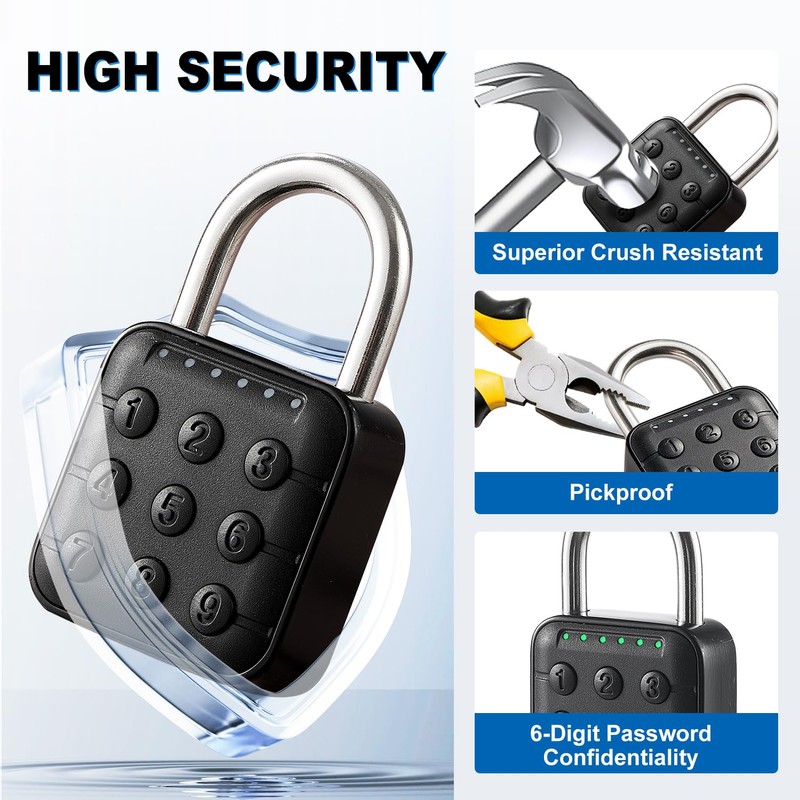 Combination Lock for Locker, Relihom Padlock with Code, Gym Locker