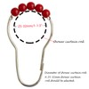 Shower Curtain Hooks Rings Stainless Steel Shower Hooks Red Acrylic