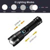 Roklite Rechargeable Handheld Flashlight - Super Bright - Zoomable -