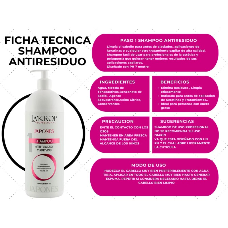 Alaciado Japones Lakrop 500ml Kit