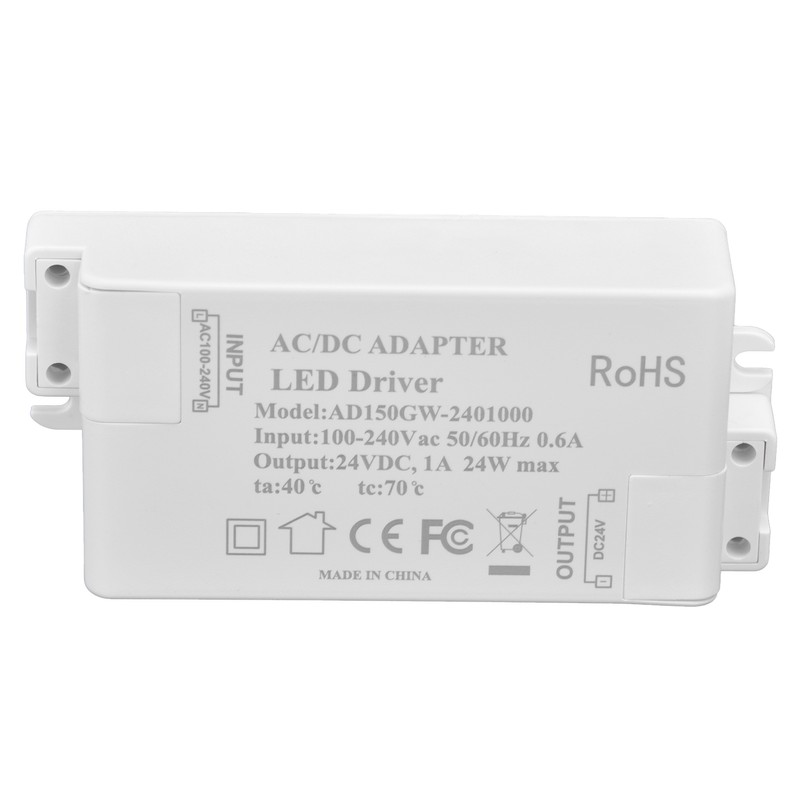 DC 24V 24W 1A LED Driver Constant Voltage Flame Retardant