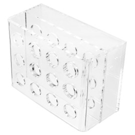 jojofuny Acrylic Pen Holder Stand Slot Display Rack for Makeup Brushes and Pens Acrylic Construction for Home Office and Craft Shows Stylish and Functional Organizer