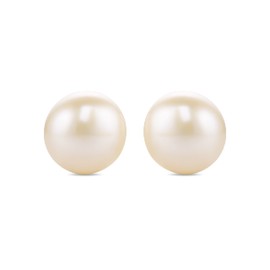 Orovi Women Stud Earrings 9 ct/375 Yellow Gold With White Freshwater Pearls