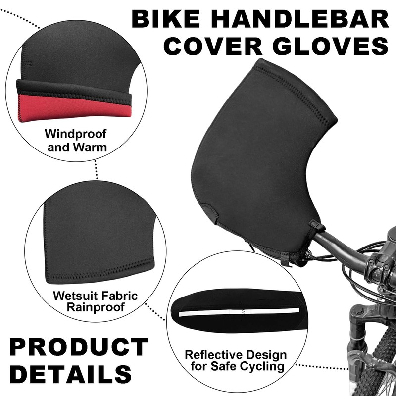 Bike Handlebar Covers Winter Bicycle Gloves Warm Cycling Bar Glove