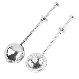Pack of 2 Tea Strainer for Loose Tea, Tea Balls with Telescopic Handle, Tea Strainer Spoon, Stainless Steel, Tea Tongs, Easy to Clean Tea Strainer, Versatile Tea Infuser, for Filtering Teas, Cocoa
