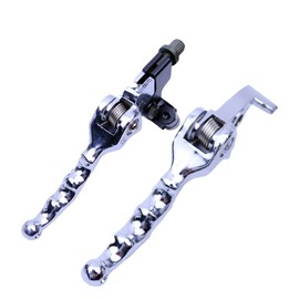 FLYPIG Folding Aluminum Clutch Brake Lever for 22mm 7/8 inch Handlebar Fit for 50cc 70cc 90cc 110cc 125cc 140cc TTR 125cc SSR Xmotos Apollo 125 Pit Dirt Bike（Chrome）