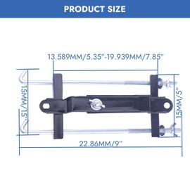 Adjustable Battery Hold Down Bracket Kit, Universal Battery Adjustable Crossbar with L Bolt, Shockproof Tie Down Holder for Car SUV Truck Power Supply (23cm/9.05in, Black)