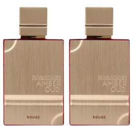 Al Haramain 2Pcs Rouge Edition Amber Oud by Al Haramain for Unisex Eau De Parfum 2 fl oz.