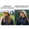 TOP-EX Womens Waterproof Ponytail Bucket Sun Hat - Wide Brim