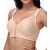 Oscrenia Full Coverage Front Closure Bra Wireless Plus Size for