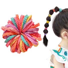Hair Bobbles, Pack of 100 Hair Bobbles Girls Colourful Elastic Hair Bobbles Ponytail Holder Hair Accessories for Little Girls Children