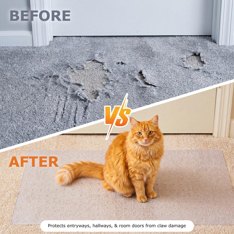 Czoynife Carpet Protector for Pets - Cat Scratch Guard Mat,