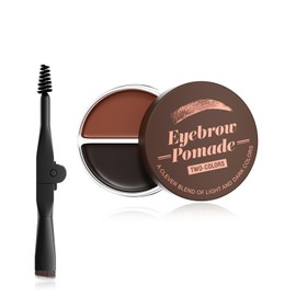 Vawolecy Eyebrow Pomade, Two-Tone Waterproof Eyebrow Pomade Cream with Brush