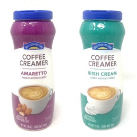 Amaretto & Irish Cream Flavored Powdered Coffee Creamer 15oz - 2 bottles (one of each flavor)
