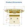 JOYDECOR 60 Pack 30 Pairs 3/8 Inch Overlay Gold Cabinet