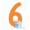 Cute/Fun Boys 6th Birthday Card -Quality Card with foil detailing