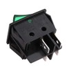 CLDIY DPST 4 Pins 2 Position On/Off Green LED Light